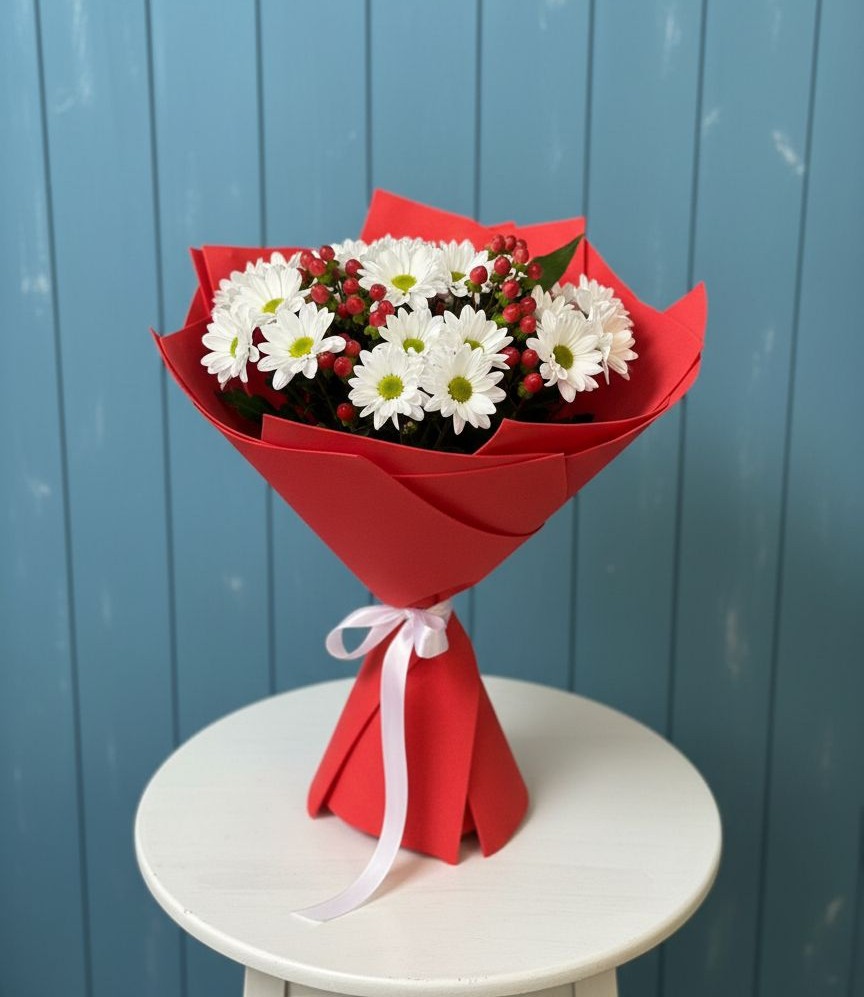 Букет цветов из: Хризантемы в Раздольном Новосибирской области