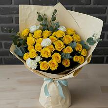 Букет цветов из:  Розы #REPLACE_PRED# Раздольном Новосибирской области