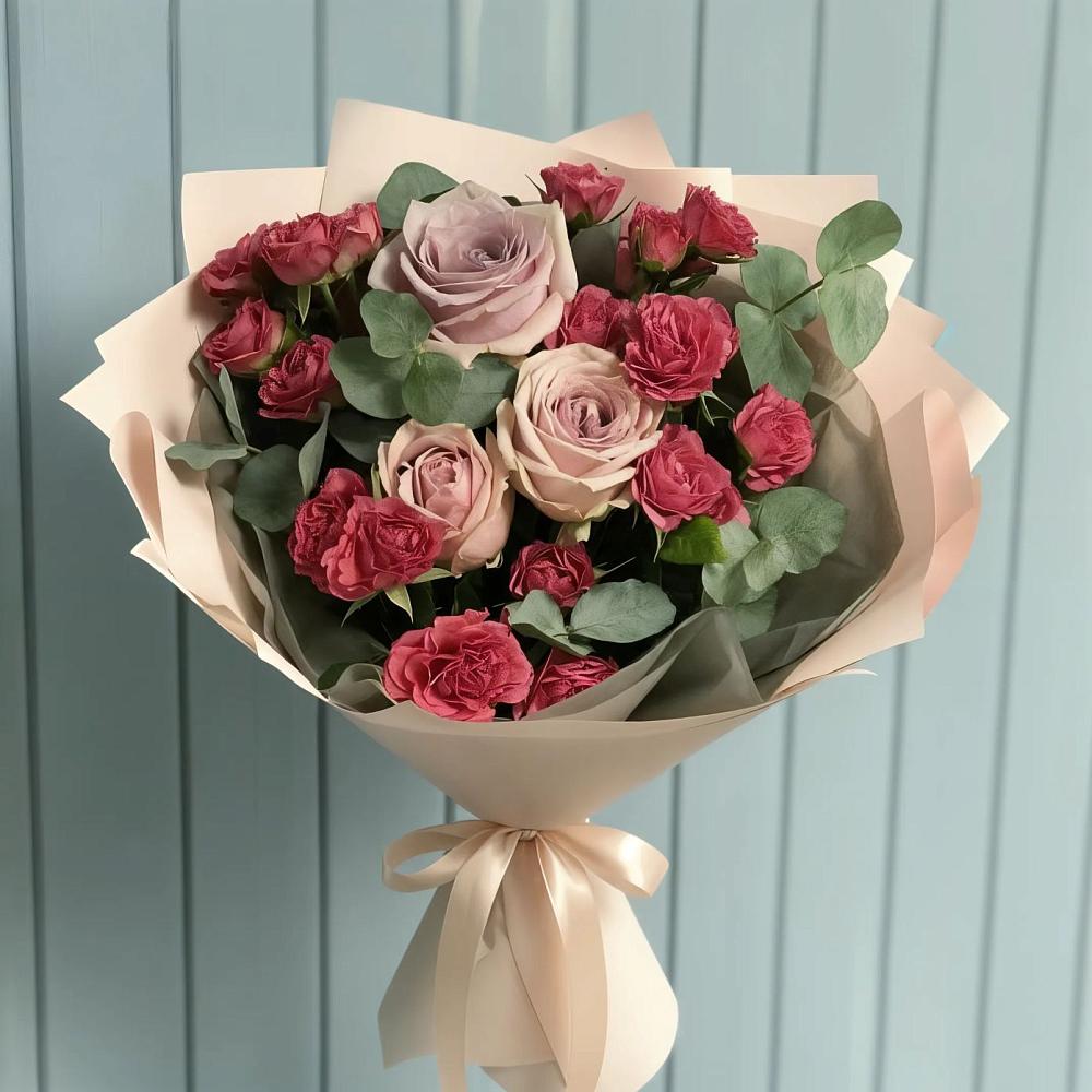 Букет цветов из: Гвоздики и Розы в Раздольном Новосибирской области