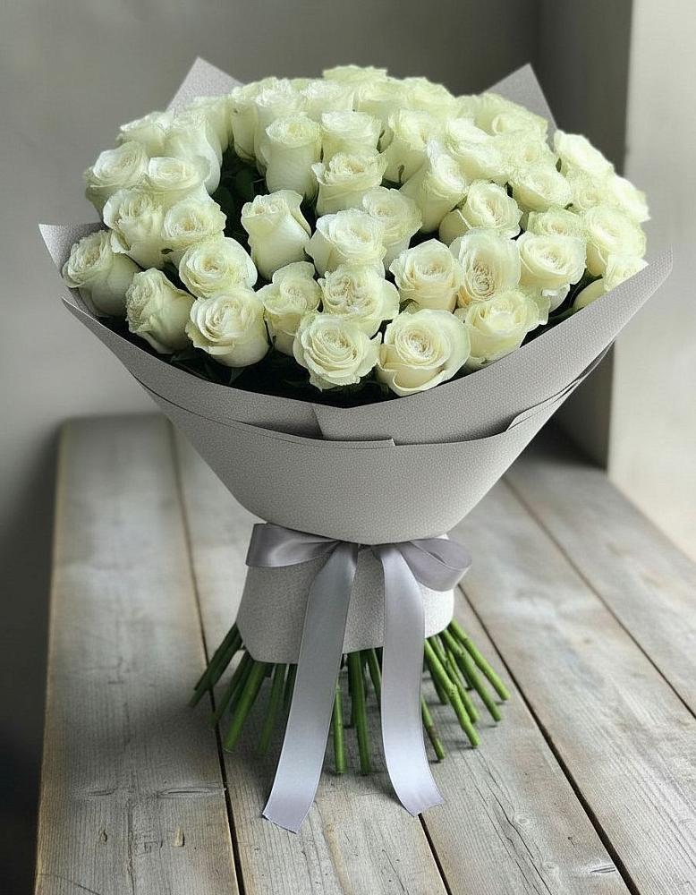 Букет 35 Белых роз в Раздольном Новосибирской области