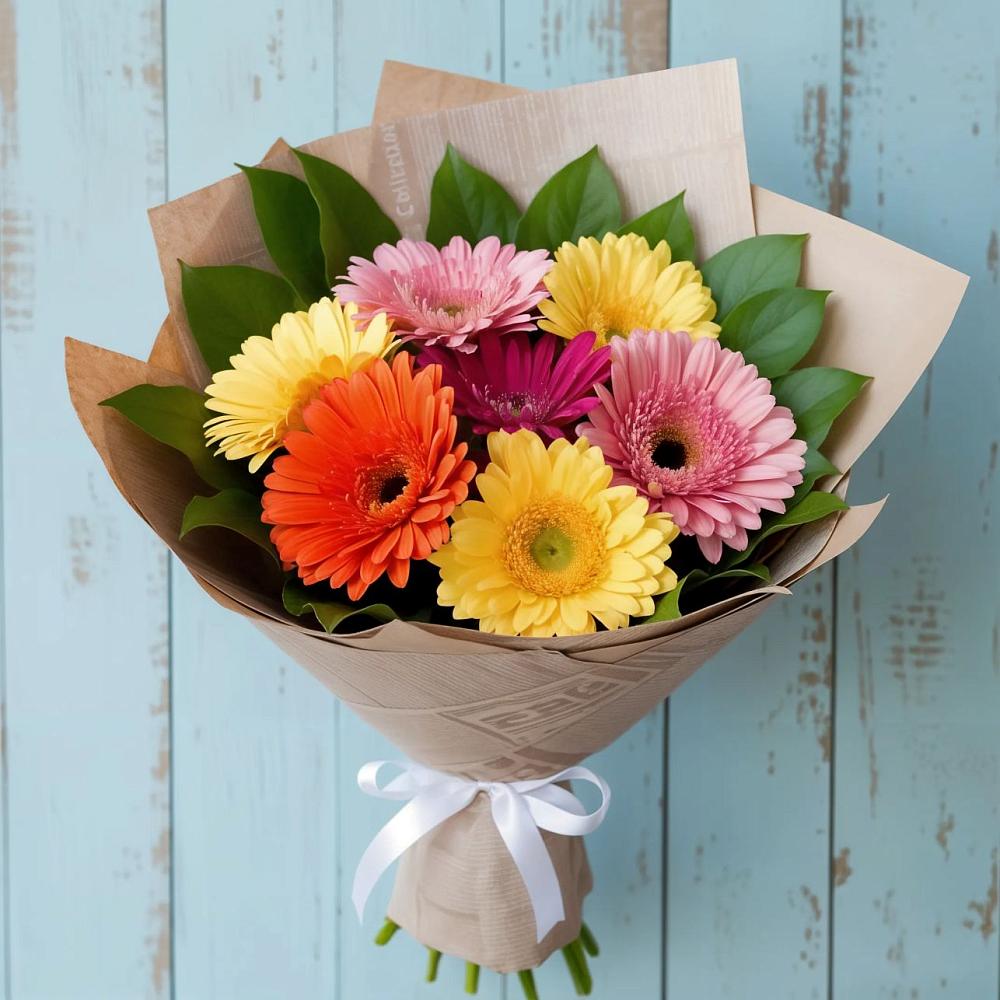 Букет цветов из: Герберы в Раздольном Новосибирской области