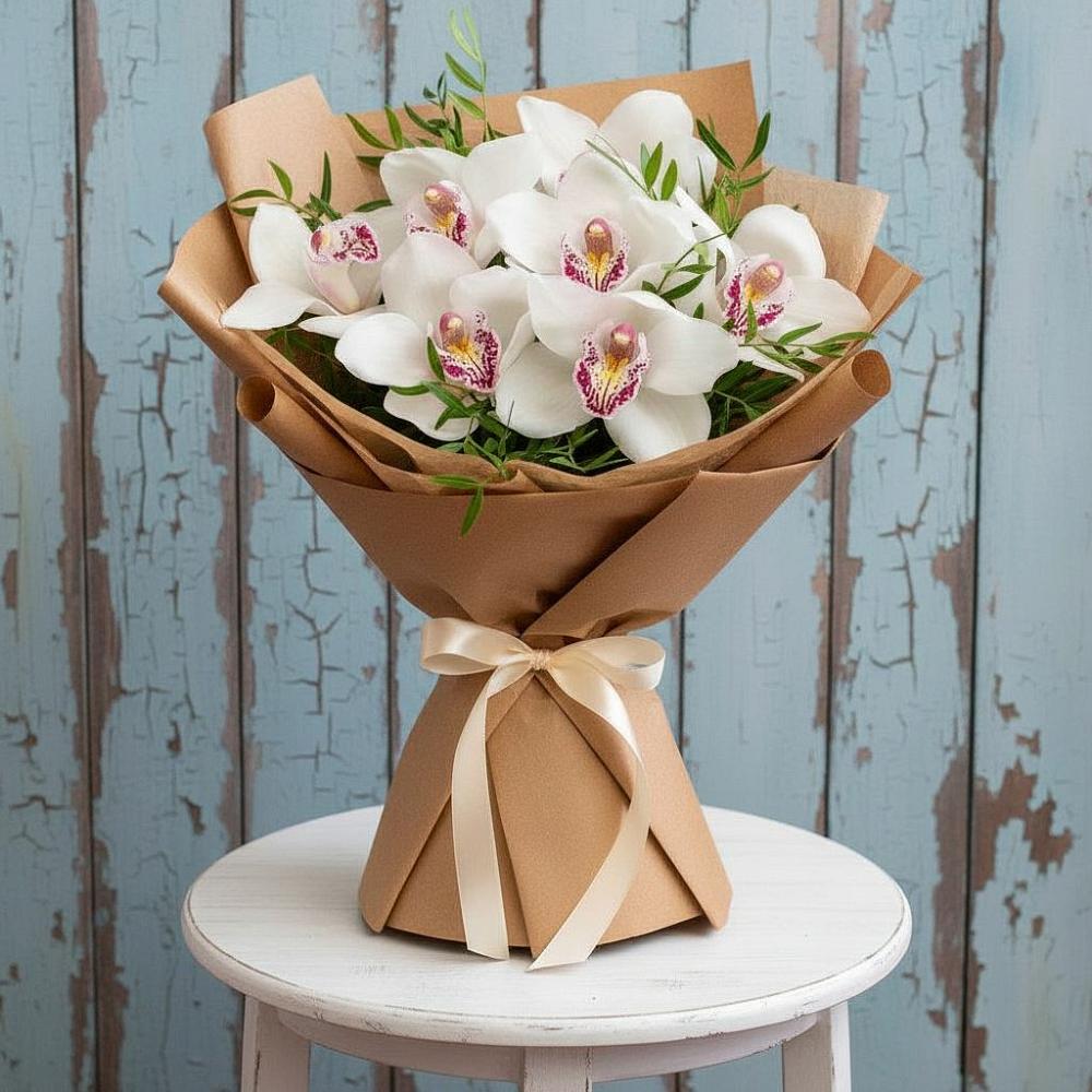 Букет цветов из: Орхидеи и Розы в Раздольном Новосибирской области