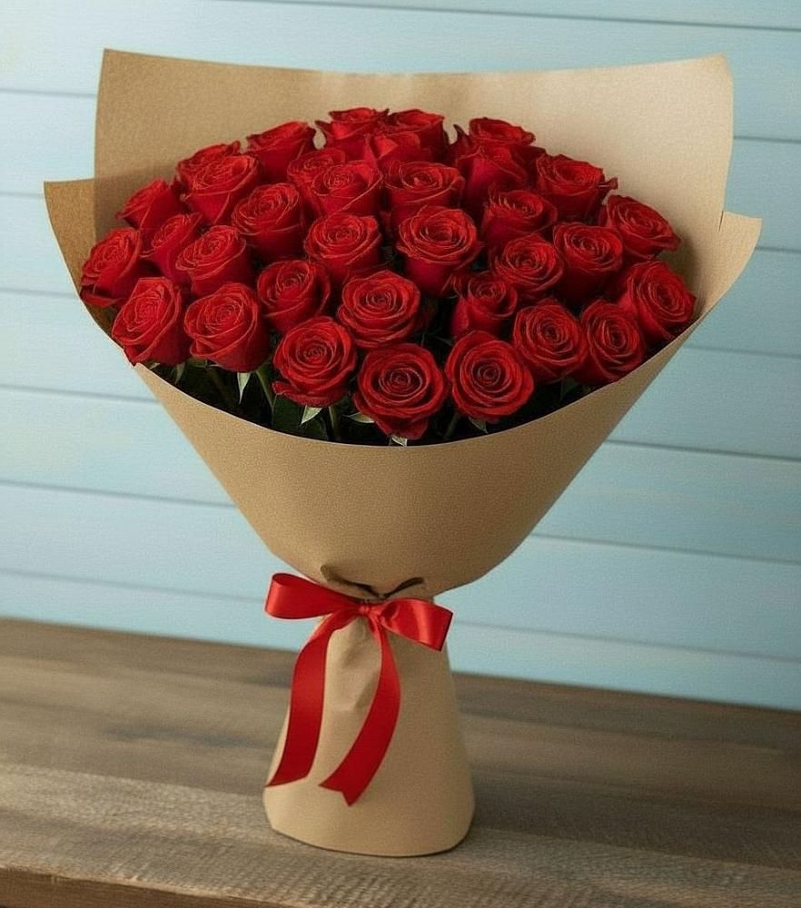 Букет Красные розы Милано в Раздольном Новосибирской области