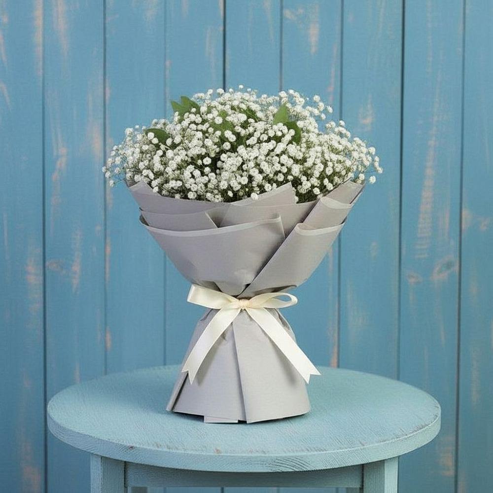 Букет цветов из: Гипсофила в Раздольном Новосибирской области