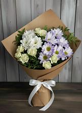 Букет цветов из:  Хризантемы и Розы в Раздольном Новосибирской области