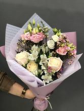Букет цветов из:  Альстромерии, Розы и Лизиантусы #REPLACE_PRED# Раздольном Новосибирской области