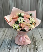 Букет цветов из:  Гвоздики, Розы и Хризантемы в Раздольном Новосибирской области
