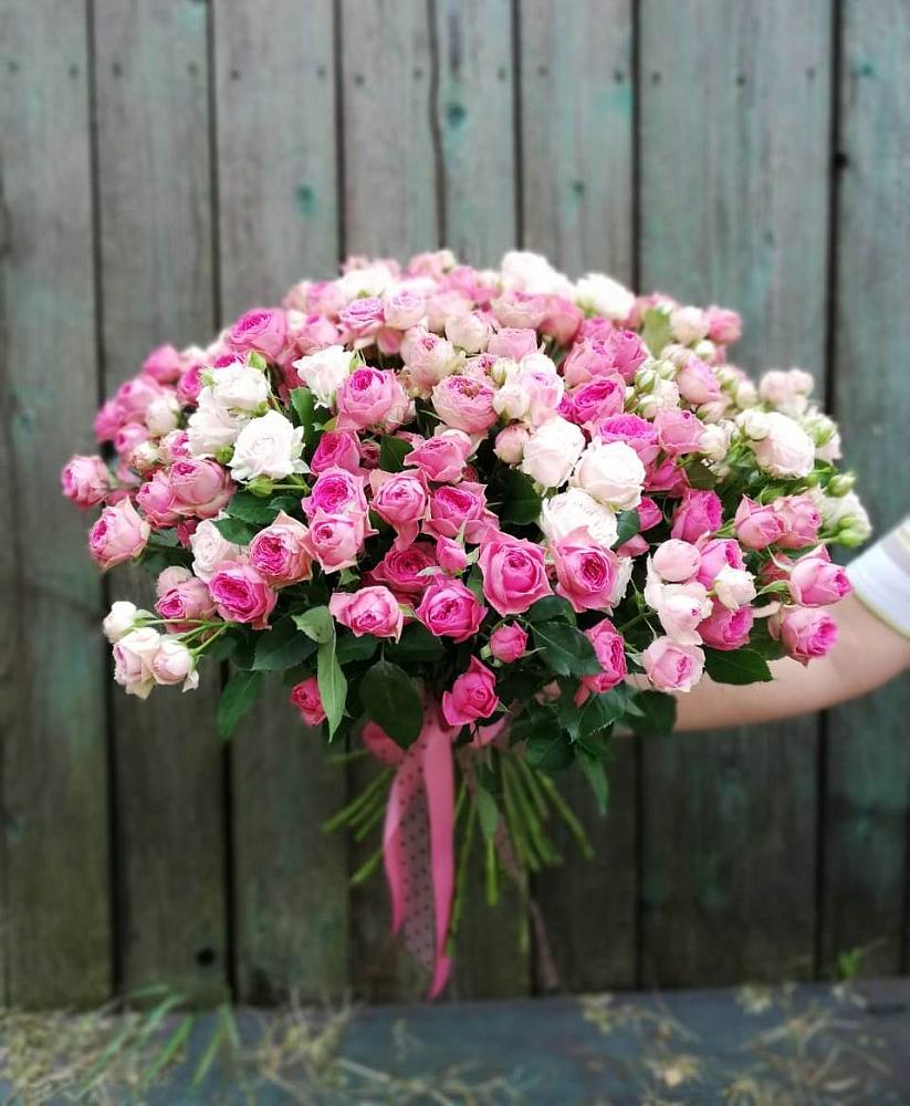 Букет Розовые кустовые розы Натали и Лав Лидия в Раздольном Новосибирской области