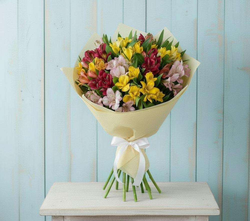 Букет цветов из: Альстромерии в Раздольном Новосибирской области