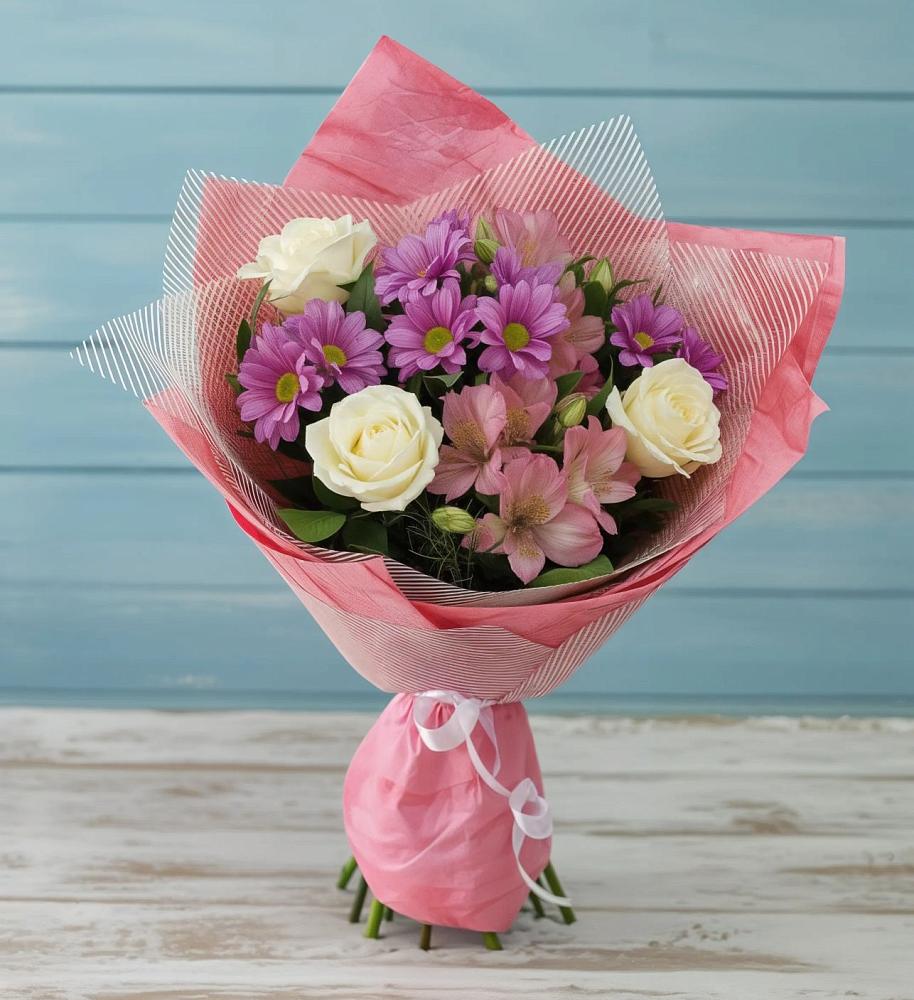 Букет цветов из: Герберы в Раздольном Новосибирской области