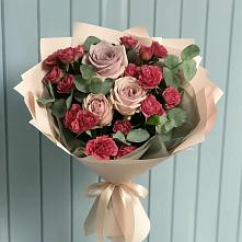 Букет цветов из:  Гвоздики и Розы в Раздольном Новосибирской области