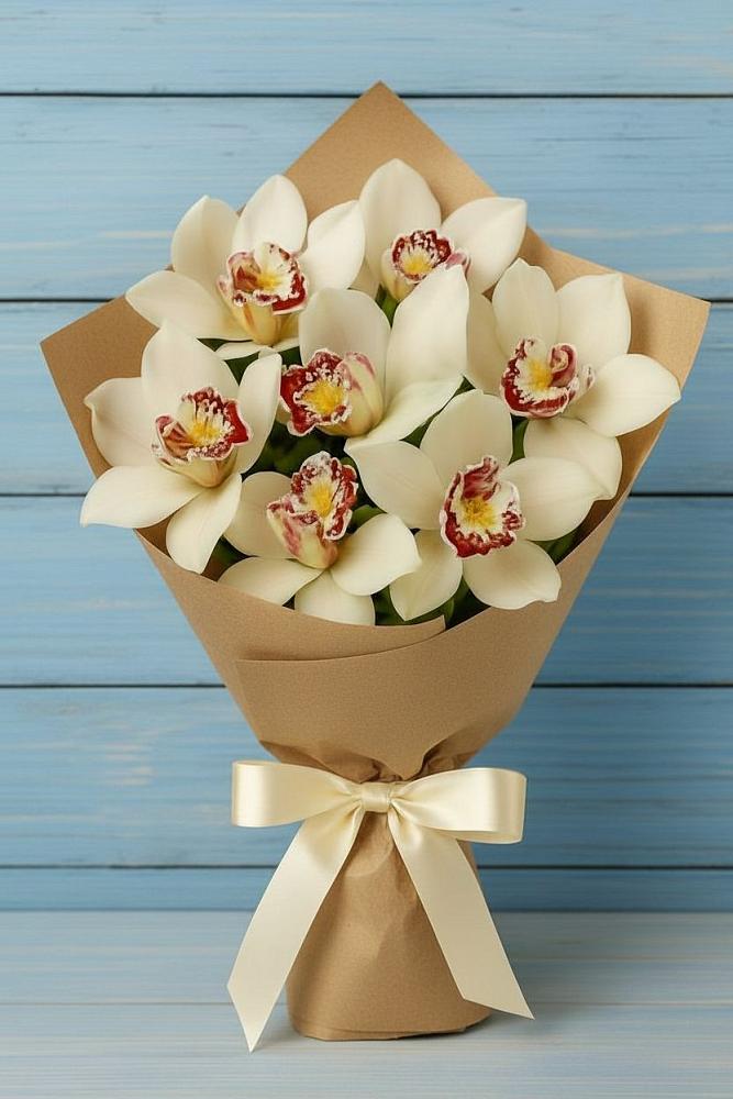 Букет цветов из: Орхидеи и Розы в Раздольном Новосибирской области